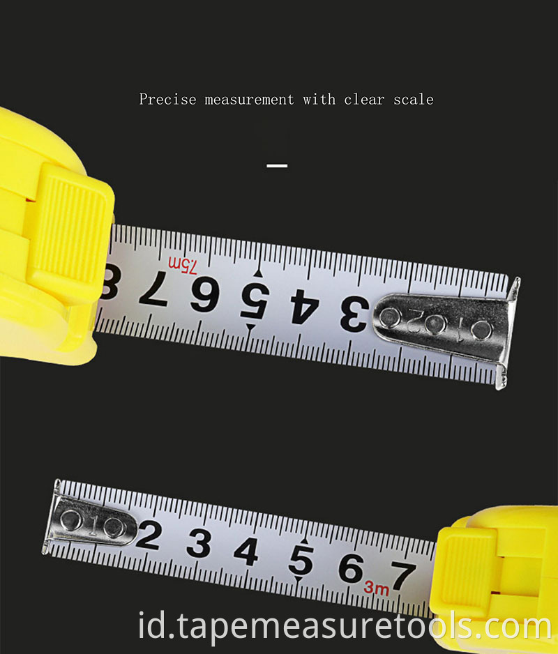tekanan kualitas tinggi dan ketahanan aus lapisan matte pita pengukur yang dapat ditarik
